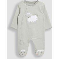 Pure Cotton Little Lamb Appliqu Sleepsuit (Newborn - 12 Mths)