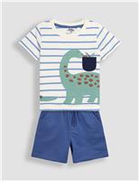 2pc Pure Cotton Dino T-Shirt & Shorts Set (6 Mths - 5 Yrs)
