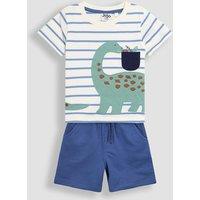 JoJo Maman Bb 2pc Pure Cotton Dino T-Shirt & Shorts Set (6 Mths - 5 Yrs) Multi