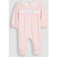 Pure Cotton Checked Strawberry Sleepsuit (0-12 Mths)
