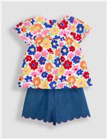 2pc Floral Blouse & Shorts Set (6 Mths-5 Yrs)