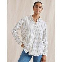Linen Blend Striped Shirt