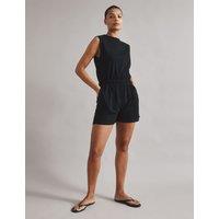 Pure Cotton Jersey Sleeveless Playsuit
