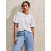 Pure Cotton Puff Sleeve T-Shirt