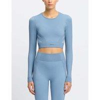 Lab Long-Sleeve Seamless Fitted Crop Top
