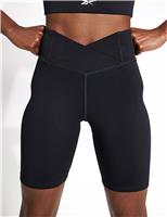 Basic Wrap High Waisted Biker Gym Shorts