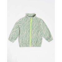 GEN Fleece Tiger Print Hooded Jacket (2-8 Yrs) Green Mix