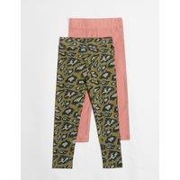 2pk Cotton Rich Leggings (2-8 Yrs)
