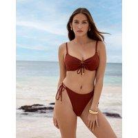 Miranda Textured Wired Bandeau Bikini Top