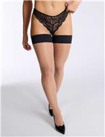 Boux Avenue 20 Denier Plain Hold-Ups Black Mix