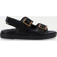 Maui Leather Buckle Footbed Sandals