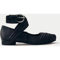 Volant Satin Flat Ballet Pumps