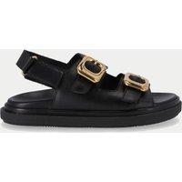 Daria Leather Buckle Flat Sandals