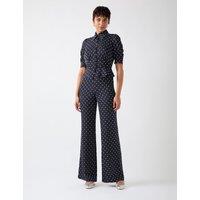 Polka Dot Flared Trousers