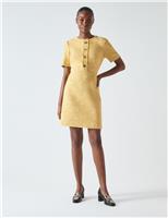 Tweed Textured Mini Shift Dress