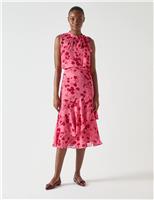 Floral Midi Tiered Skirt