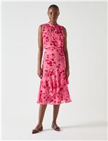 Floral Tie Neck Blouse