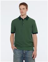 Pure Cotton Knitted Polo Shirt