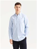 Scotch & Soda Pure Cotton Striped Oxford Shirt Navy