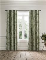Ornamental Bloom Pure Cotton Eyelet Blackout Curtains