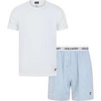 Lyle & Scott Cotton Rich Checked Pyjama Set Blue Mix