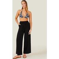ACCESSORIZE Pure Cotton Beach Trousers Black