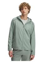 Under Armour Launch Hooded Water Repellent Sports Jacket Light Grey