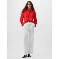Crepe Tie Neck Blouse
