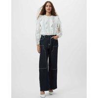 Broderie Lace Frill Blouse
