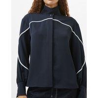 Contrast High Neck Shirt
