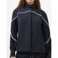 Contrast High Neck Shirt