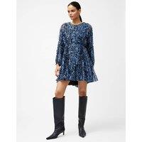 Chiffon Floral Mini Swing Dress