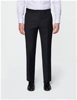Hawes & Curtis Slim Fit Pure Wool Twill Suit Trousers Navy
