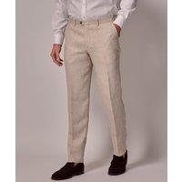 Slim Fit Pure Italian Linen Single Pleat Trousers
