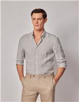 Slim Fit Pure Linen Striped Shirt
