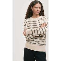 Cotton Rich Striped Crew Neck Jumper