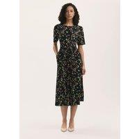Jersey Floral Midi Waisted T-Shirt Dress