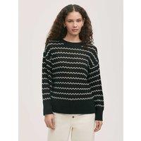Cotton Rich Striped Crew Neck Jumper