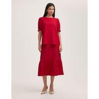 Crepe Puff Sleeve Top