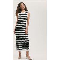 Pure Cotton Knitted Striped Beach Dress