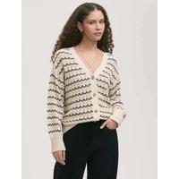 Cotton Rich Striped Long Sleeve Cardigan