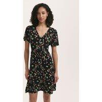 Jersey Floral V-Neck Tiered Dress