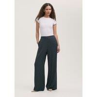 Polka Dot Elasticated Waist Wide Leg Trousers