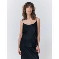 Ghost Satin Scoop Neck Cami Top Black