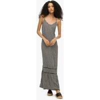 Superdry & Co Printed Scoop Neck Strappy Maxi Beach Dress Black Mix