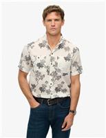 Relaxed Fit Cotton Linen Hawaiian Shirt