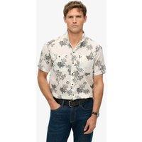 Relaxed Fit Cotton Linen Hawaiian Shirt