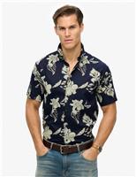 Cotton Blend Hawaiian Shirt