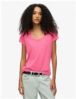 Cotton Rich Embroidered Scoop Neck T-Shirt