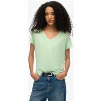 Superdry & Co Cotton Rich Embroidered Scoop Neck T-Shirt Green